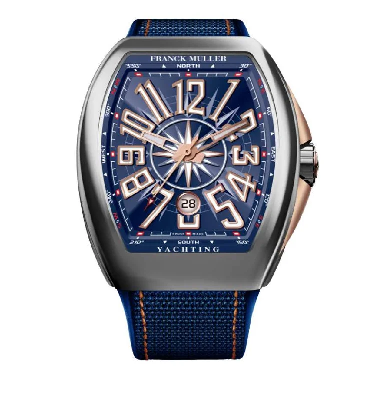 Vintage mechanical watches for men with intricate movement and classic style -FRANCK MULLER VANGUARD YACHTING WATCH