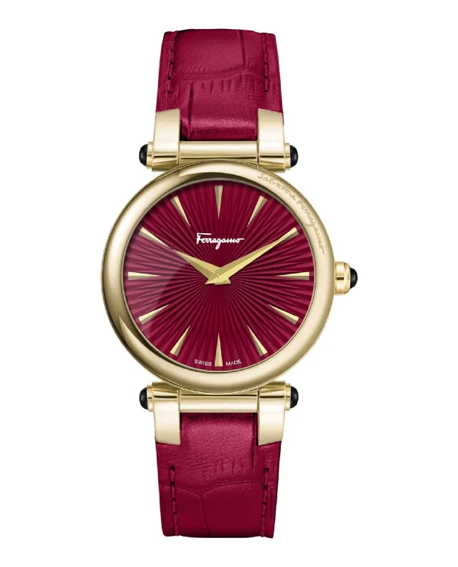 burgundy/gold/red