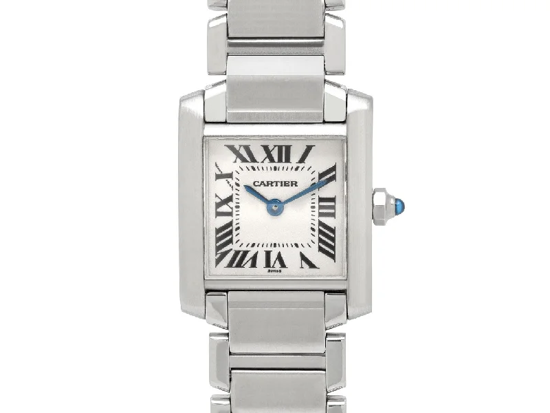 Stainless steel watches for men with durable build and polished finish -Cartier 'Tank Française' Watch in Stainless Steel, 20 mm