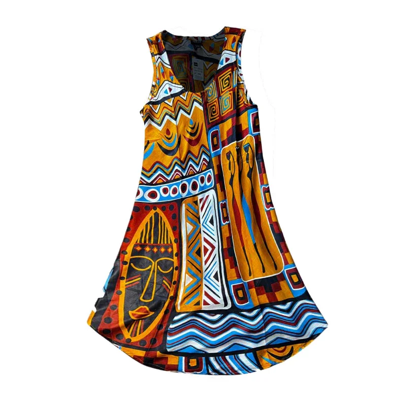 Orange Africa Print