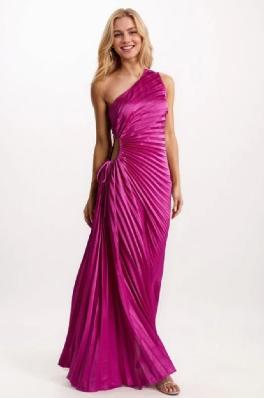 Low-waisted Dresses for Relaxed -A-Line Maxi Satin Prom Dress CS0694