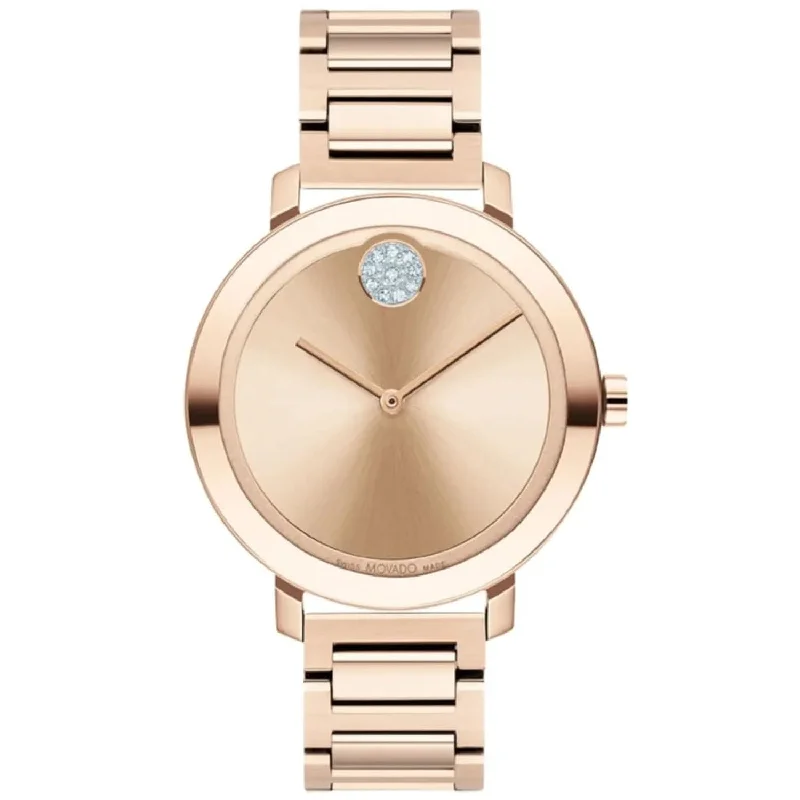 Casual watches for women with colorful straps and playful designs -Movado Women's Bold Rose gold Dial Watch