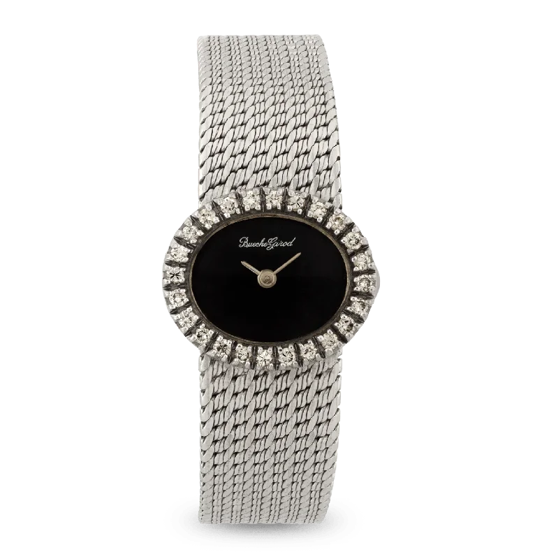 Stylish watches for women with slim profiles and versatile color options -Bueche Girod 18K White Gold and Diamond Watch