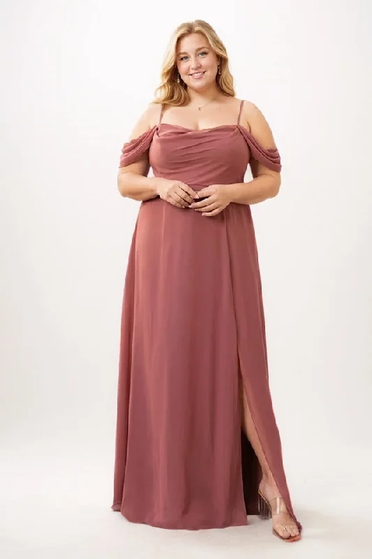 Contemporary Dresses for Fashion -A-Line Maxi Chiffon Bridesmaid Dress CB0743