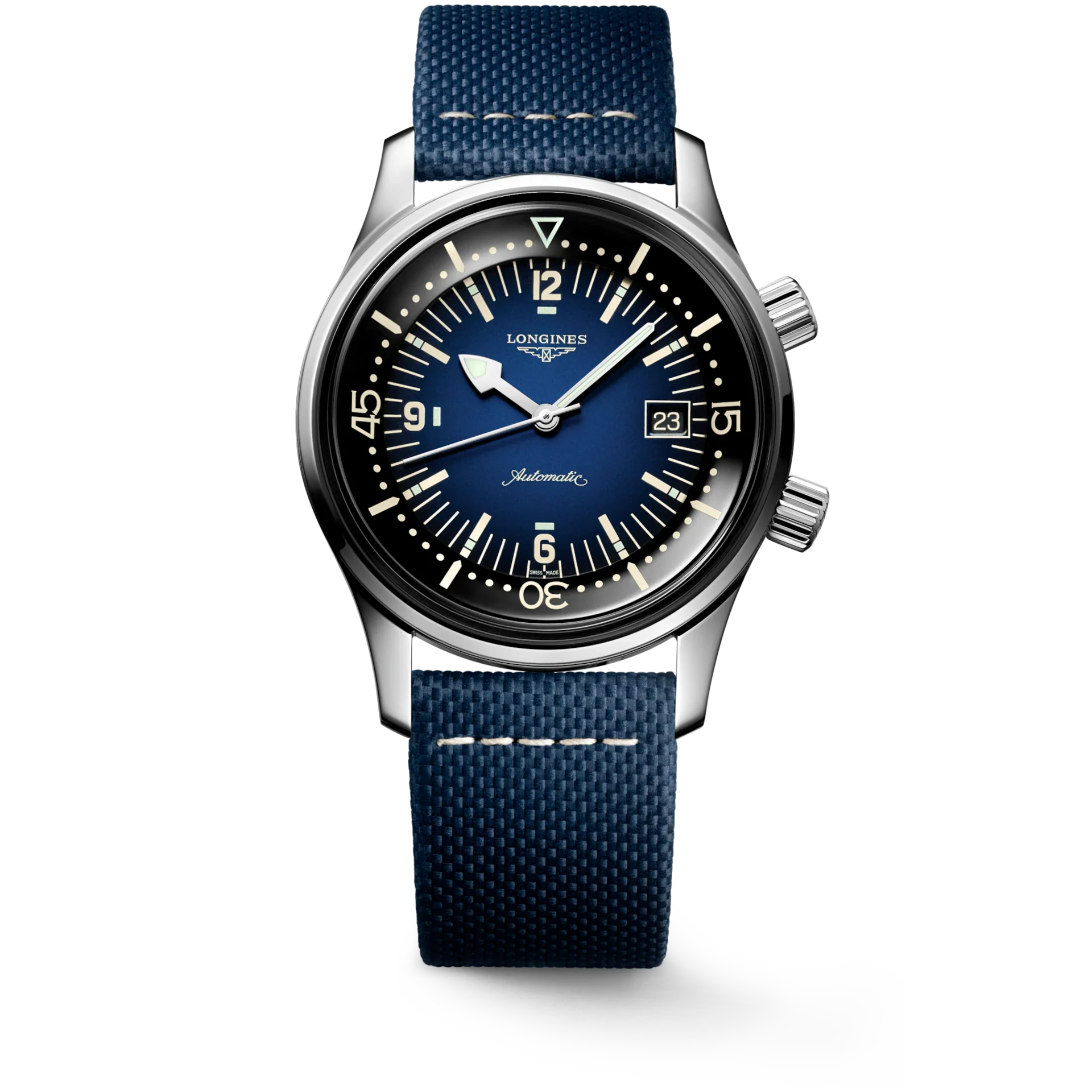 Solar-powered sport watches for men with long battery life and durable material -Longines Legend Diver Watch 42MM