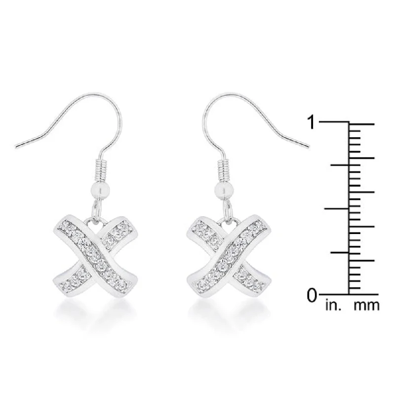 Drop Earrings for Party Look -Timeless Pave Drop Earrings - Classic Elegance - N/A