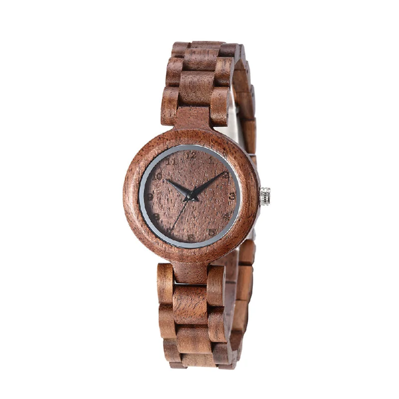 Designer watches for men with unique dials and high-end craftsmanship -Wood Trend Personality Fashion Quartz Watch