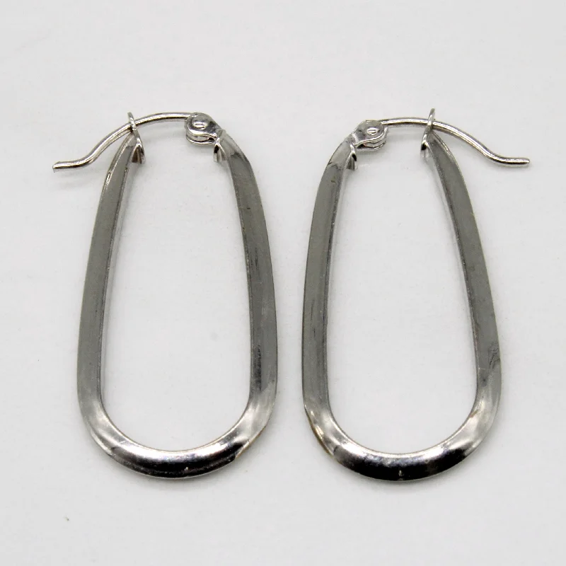 Best hoop earrings with cubic zirconia for a budget-friendly, dazzling look-10k White Gold Hoop Earrings