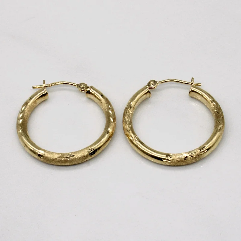 Best hoop earrings with multi-colored gemstones for a vibrant and lively touch-10k Yellow Gold Hoop Earrings