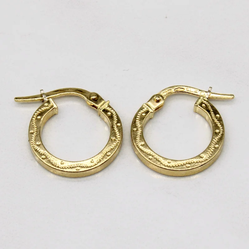 Best hoop earrings with butterfly motifs for a playful and whimsical appearance-18k Yellow Gold Hoop Earrings