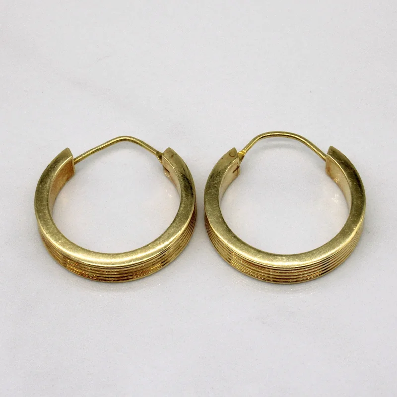 Best hoop earrings with stacked layers for a dimensional and bold look-18k Yellow Gold Hoop Earrings