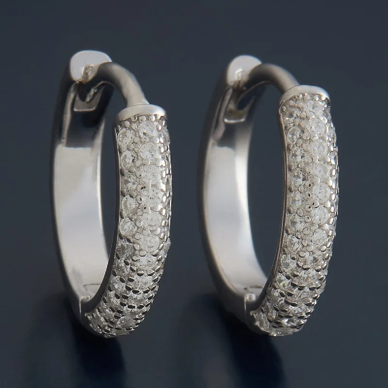 Best hoop earrings with enamel details for a colorful and modern look-92.5 Silver Earring 180648