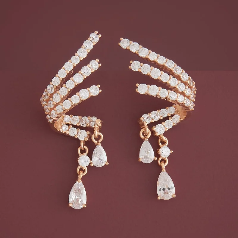 Best hoop earrings with delicate chain details for a trendy and stylish design-92.5 Silver Earring 180750