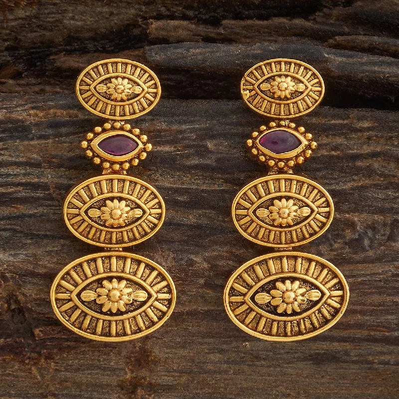 Hoop earrings with intricate designs for a unique and artistic appearance-Antique Earring 181651