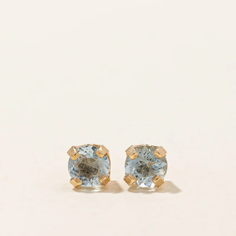 Best hoop earrings with geometric hexagon shapes for a modern, angular look-Aquamarine Earrings | 0.30ctw |