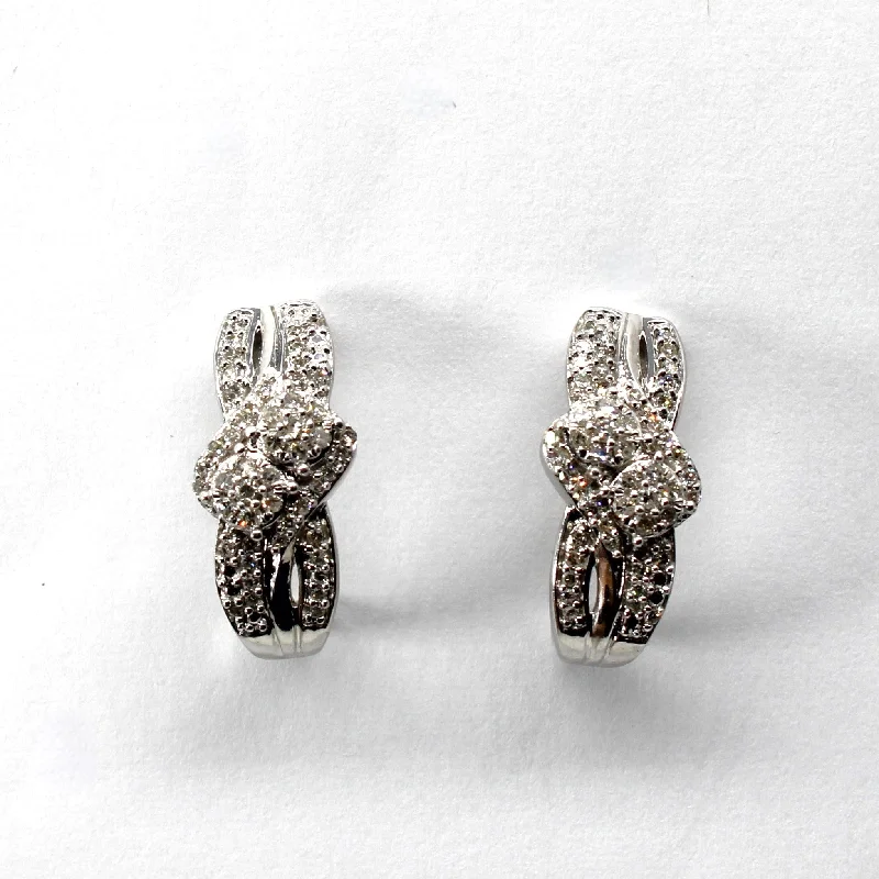 Best hoop earrings with tribal designs for a cultural and exotic aesthetic-Cluster Diamond Earrings | 0.35ctw |