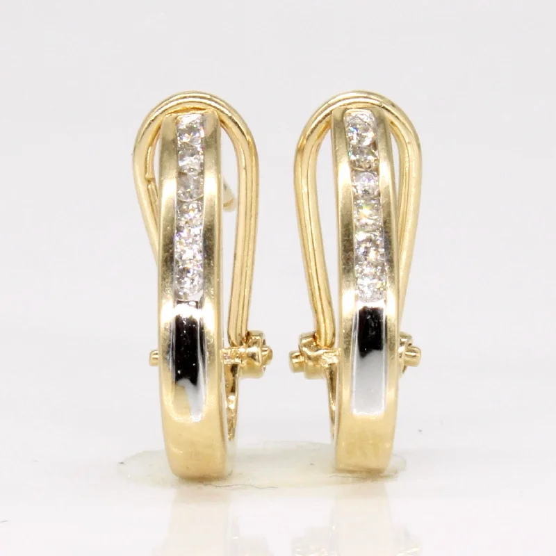 Hoop earrings with luxe velvet finishes for a rich and luxurious touch-14k Gold Diamond Hoop Earrings | 0.12ctw |