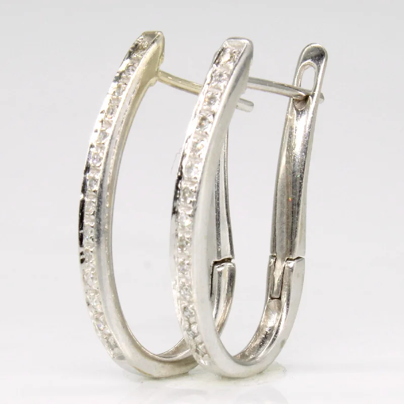 Best hoop earrings with twisted rope designs for a nautical-inspired style-Diamond Hoop Earrings | 0.14ctw |