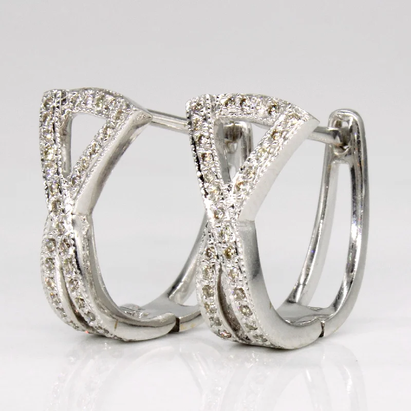 Best hoop earrings with marbled designs for a trendy and artistic effect-Diamond Huggie Earrings | 0.30ctw |