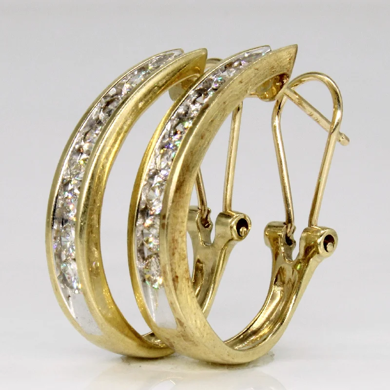 Hoop earrings with a chunky design for a bold and trendy statement-Diamond Hoop Earrings | 1.00ctw |