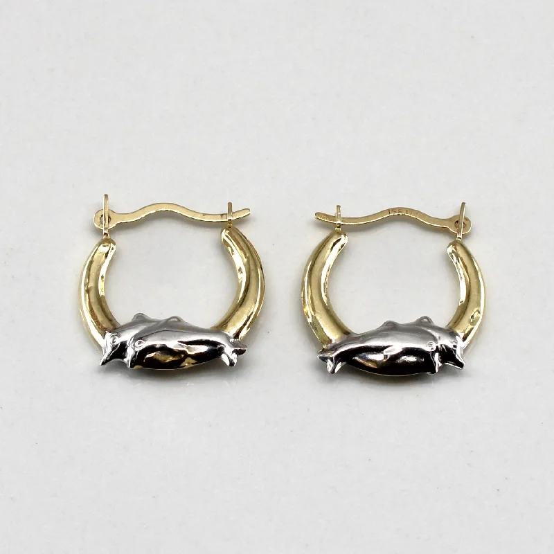 Best hoop earrings with minimalist designs for a clean and modern aesthetic-Dolphin Hoop Earrings