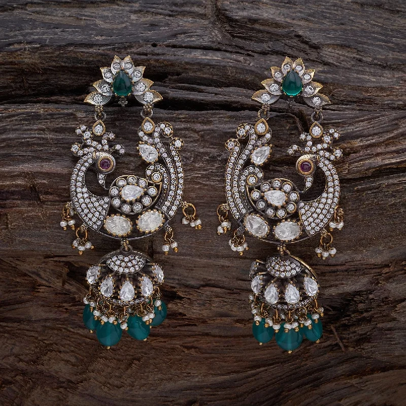 Small hoop earrings for a delicate and understated everyday wear-Kundan Earring 167541