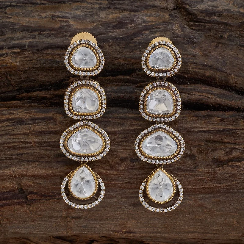 Hoop earrings with oversized designs for a bold, fashion-forward statement-Kundan Earring 174497