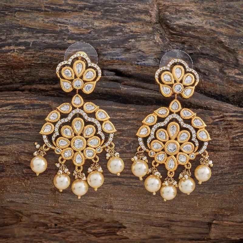 Best hoop earrings with gold for a luxurious and timeless look-Kundan Earring 177598