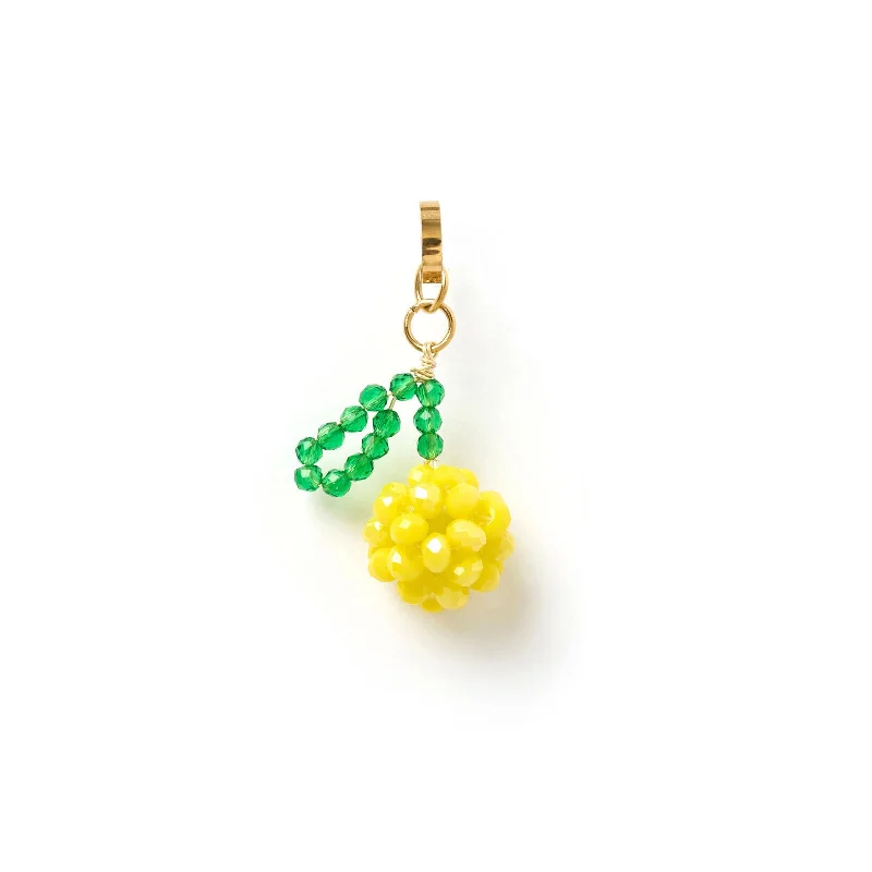 Best hoop earrings with snake-inspired designs for an edgy and fierce vibe-Lemon Beaded Charm