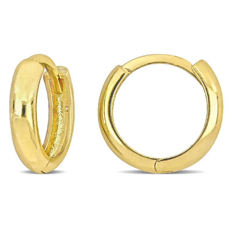 Hoop earrings with removable pendants for a versatile and customizable accessory-Mimi & Max 11mm Mini Hoop Earrings in 14k Yellow Gold