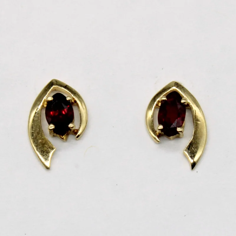 Hoop earrings with twisted metal designs for a dynamic and modern style-Ruby Earrings | 0.40ctw |