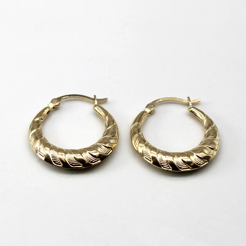 Best hoop earrings with custom engravings for a personalized and meaningful gift-Textured Hoop Earrings