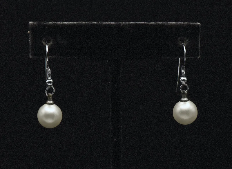 Hoop earrings with spiral designs for a dynamic and fluid look-Vintage Faux Pearl Dangle Earrings