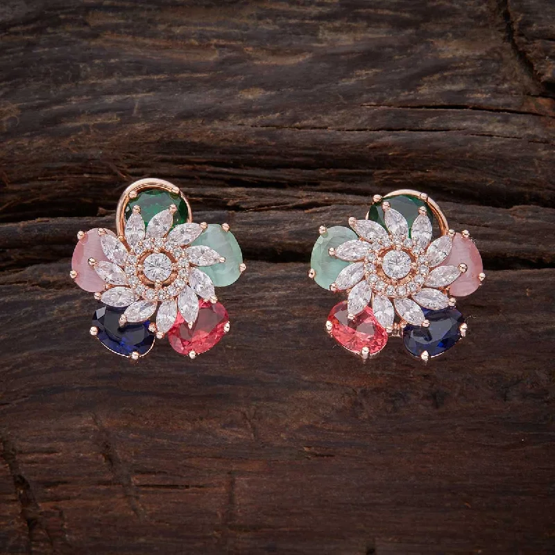 Best hoop earrings with butterfly motifs for a playful and whimsical appearance-Zircon Earring 139009