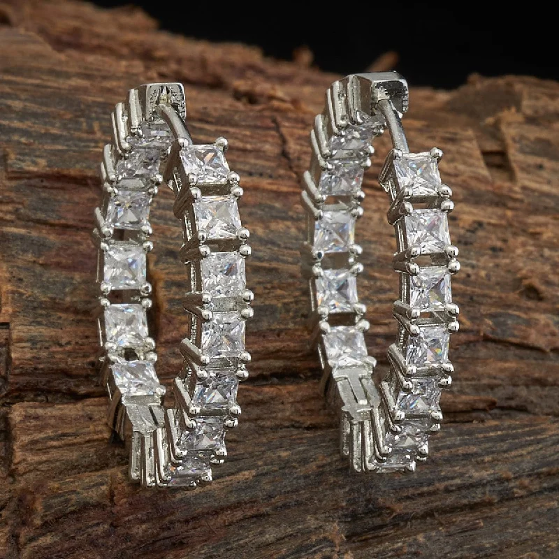 Best hoop earrings with custom designs for a personalized, unique accessory-Zircon Earring 160665