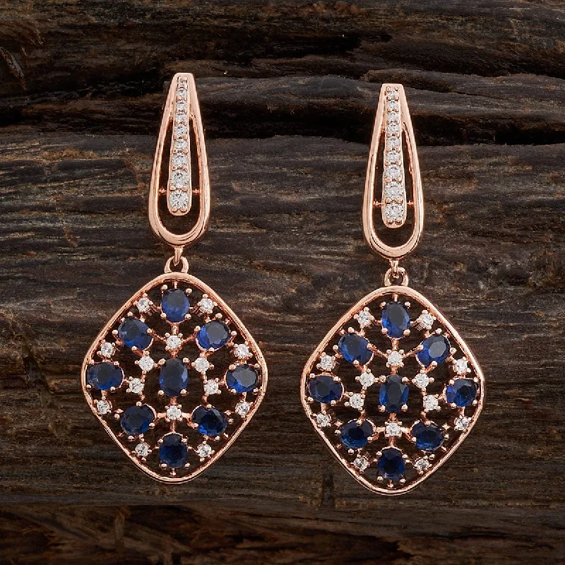 Hoop earrings with diamond-cut surfaces for added sparkle and shine-Zircon Earring 161663