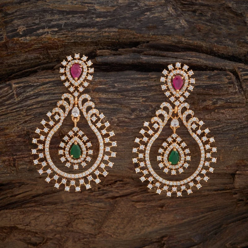 Best hoop earrings with marbled designs for a trendy and artistic effect-Zircon Earring 178596