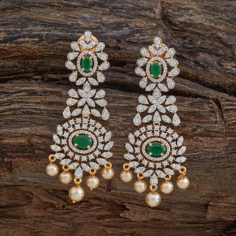 Hoop earrings with intricate designs for a unique and artistic appearance-Zircon Earring 178601